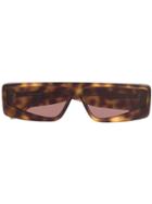 Courrèges Eyewear Tortoiseshell-effect Sunglasses - Brown