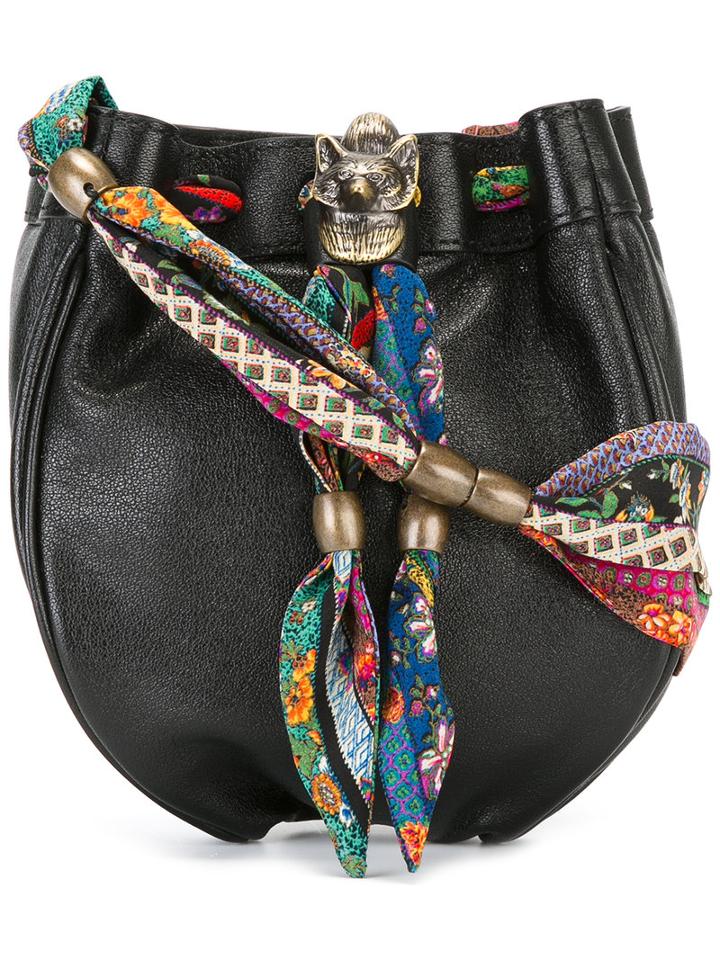 Philosophy Di Lorenzo Serafini Fox Buckle Cross Body Bag, Women's, Black, Leather