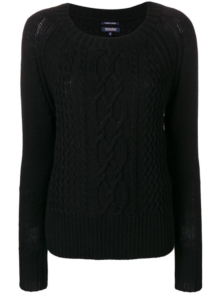 Woolrich Cable Knit Jumper - Black