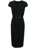 Max Mara Gathered Front Pencil Dress - Black