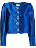 Yves Saint Laurent Pre-owned Cropped Jacket - Blue