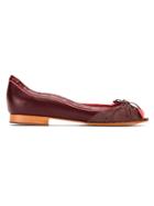 Sarah Chofakian Bow Ballerinas - Red