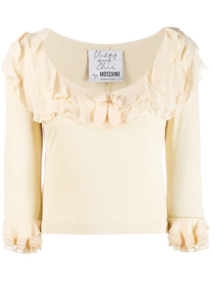 Moschino Vintage Ruffled Blouse - Neutrals