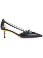 Gucci Leather Pump With Moth - Black