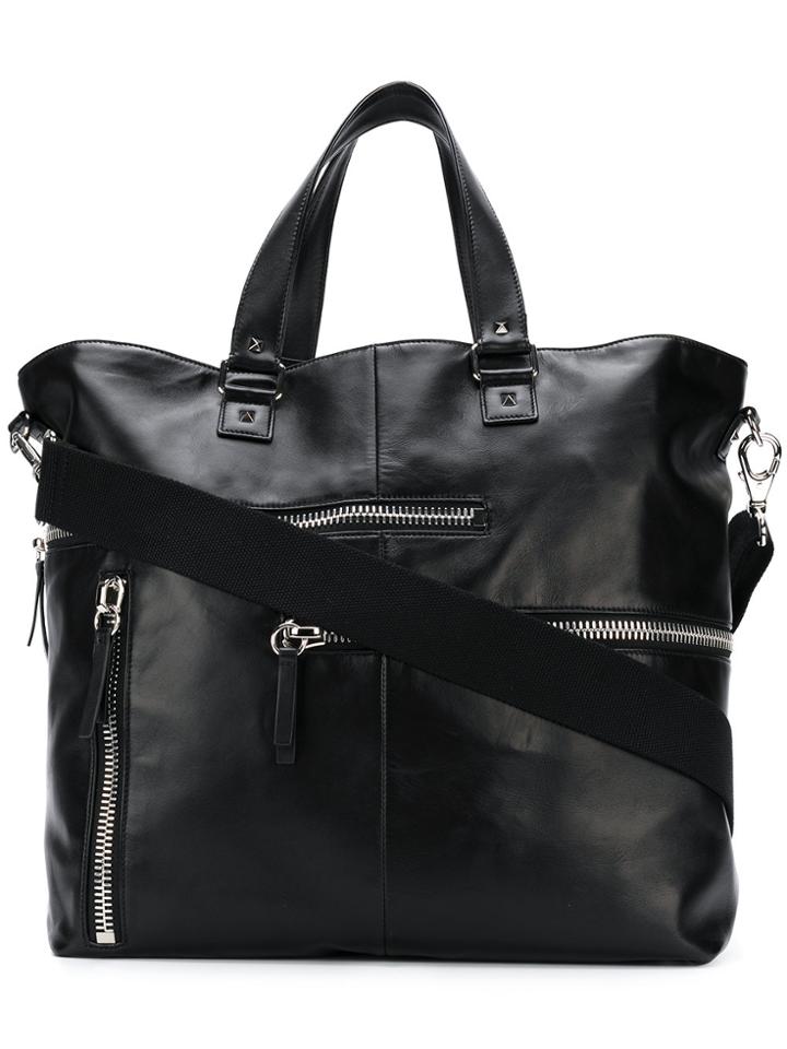 Valentino Valentino Garavani Zip Detail Tote - Black