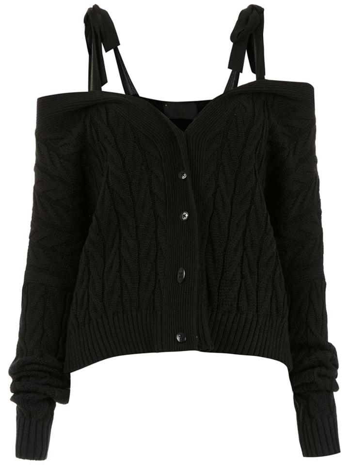Andrea Bogosian Tied Knit Blouse - Black