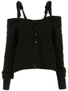 Andrea Bogosian Tied Knit Blouse - Black
