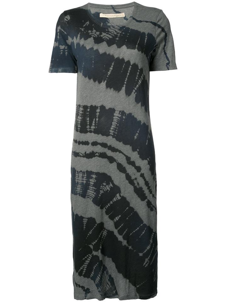 Raquel Allegra - Tie Dye T-shirt Dress - Women - Cotton/polyester - 2, Black, Cotton/polyester