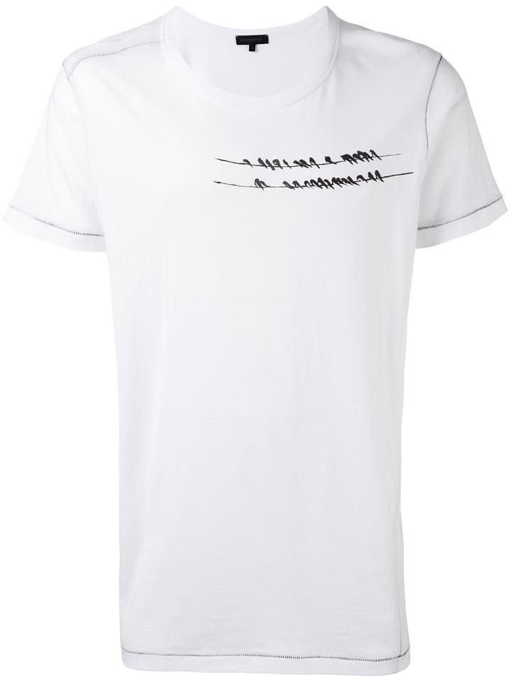 Ann Demeulemeester Grise - Printed T-shirt - Men - Cotton - L, White, Cotton
