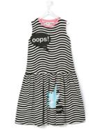 Fendi Kids Speech Bubble Print Dress, Girl's, Size: 14 Yrs, Black