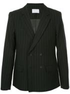 Strateas Carlucci Pinstriped Blazer - Black