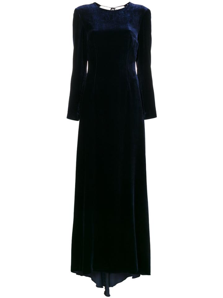 Racil Somerset Velvet Maxi Dress - Blue