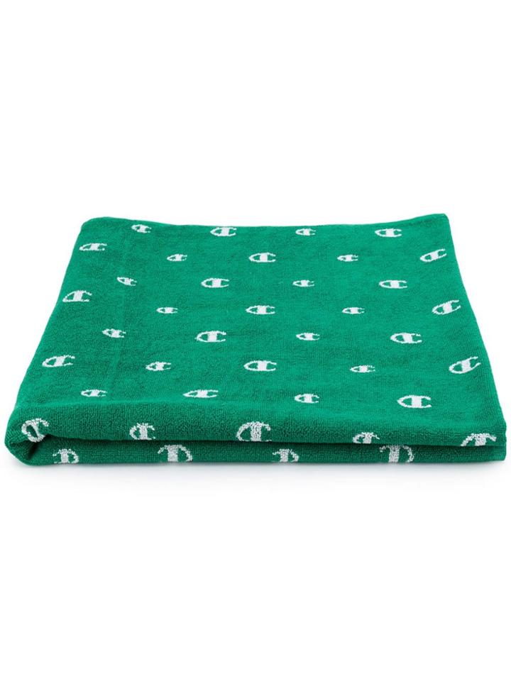 Champion Logo Print Beach Towel - Green