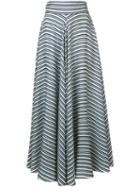 Diane Von Furstenberg High Waisted Striped Skirt - Green