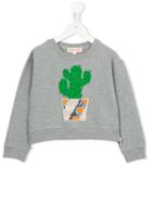 Anne Kurris Zip Cactus Sweatshirt, Girl's, Size: 6 Yrs, Grey