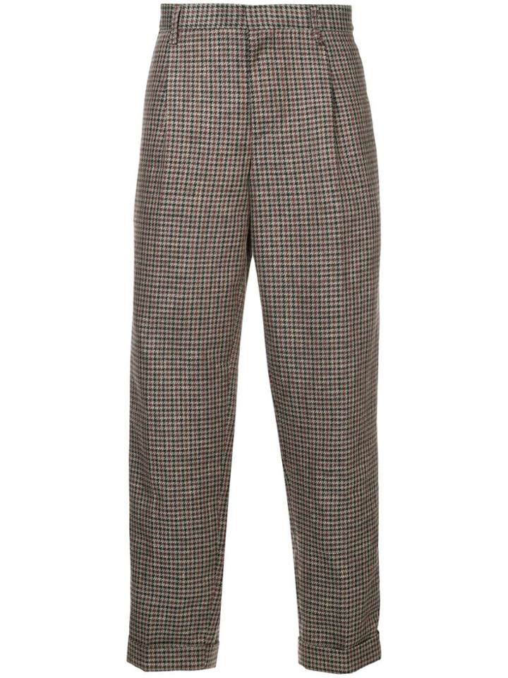 Kolor Houndstooth Trousers - Red