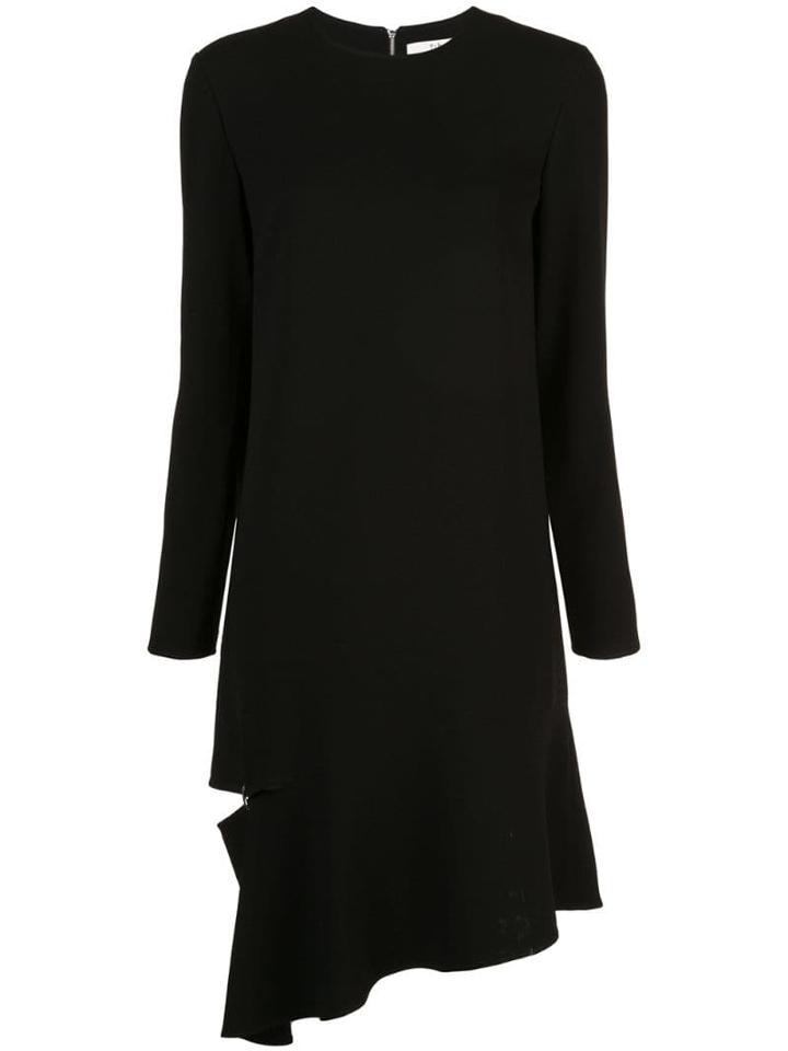 Tibi Shift Dress With Detached Hem - Black