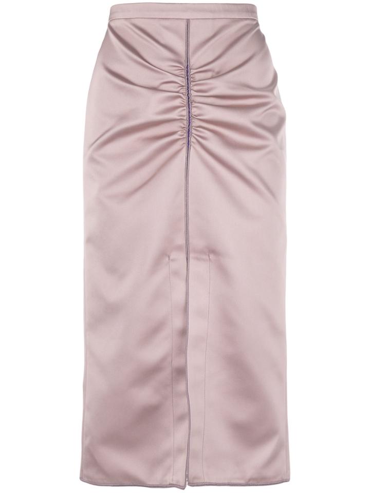 No21 Side-slit Detail Skirt - Pink & Purple