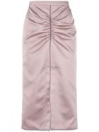 No21 Side-slit Detail Skirt - Pink & Purple