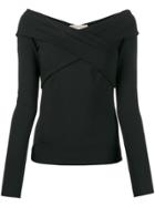 Emilio Pucci Off-shoulder Crossover Top - Black