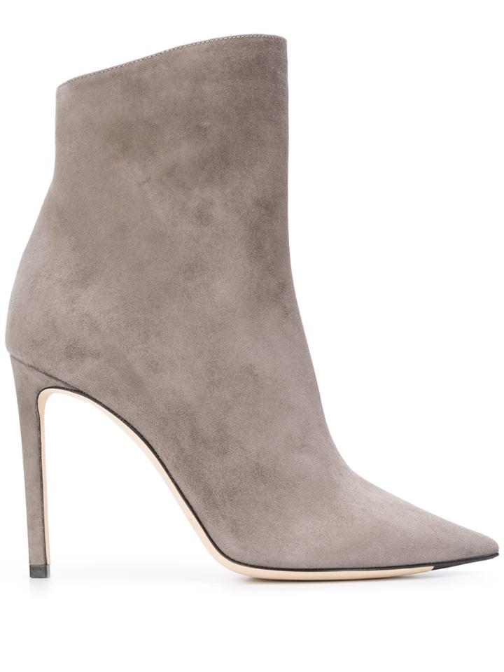 Jimmy Choo Helaine 100 Booties - Grey