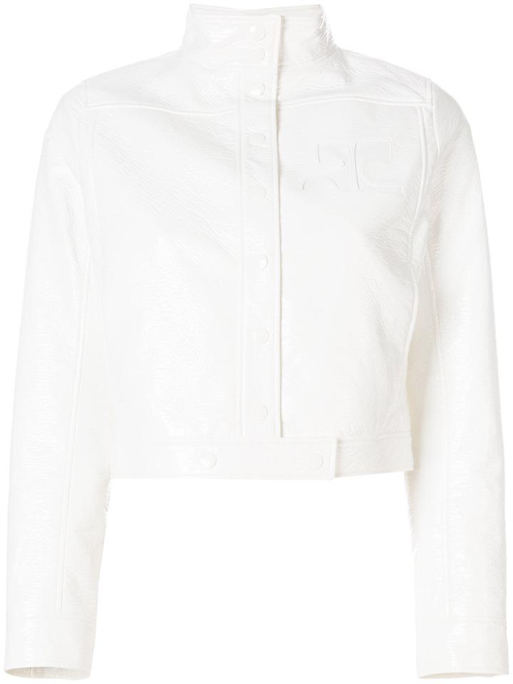 Courrèges Cropped Jacket - White