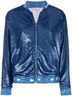 Iro Sequin Nanaso Bomber Jacket - Blue