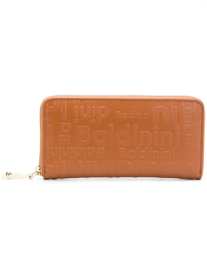 Baldinini Logo Embossed Continental Wallet - Brown