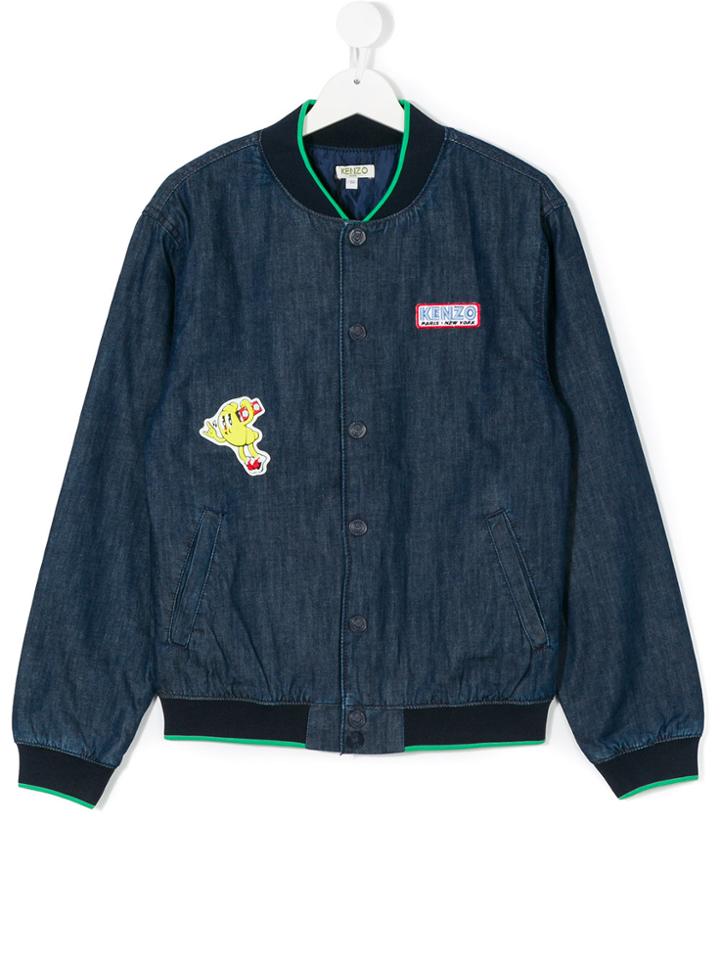 Kenzo Kids Patch Bomber Jacket - Blue