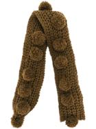 Minä Perhonen Pom-pom Detail Scarf - Brown