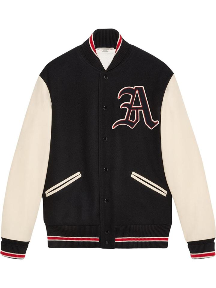 Gucci Bomber Jacket With Patches - Black