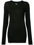Majestic Filatures - Longsleeved T-shirt - Women - Viscose/spandex/elastane - 1, Black, Viscose/spandex/elastane