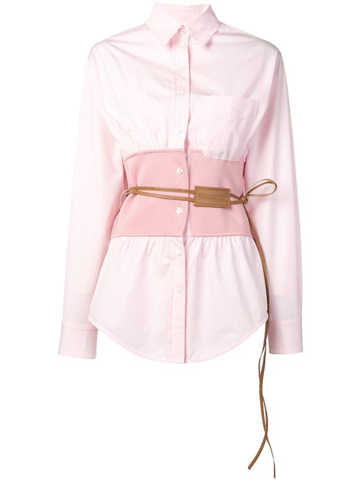 Victoria Beckham Fitted Waist Shirt - Pink