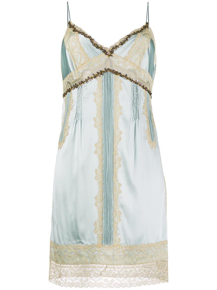 Ermanno Scervino Lace Detail Midi Dress - Blue