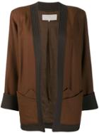 Nina Ricci Pre-owned 1980's Layered Pockets Loose Jacket - Brown