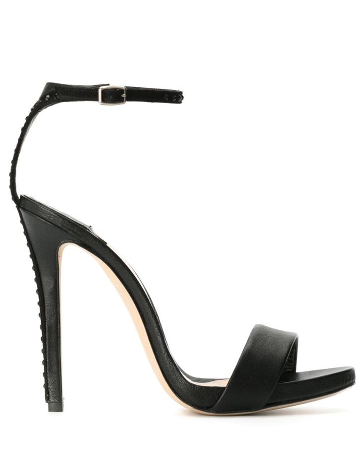 The Seller Gemstone Embellished Heeled Sandals - Black