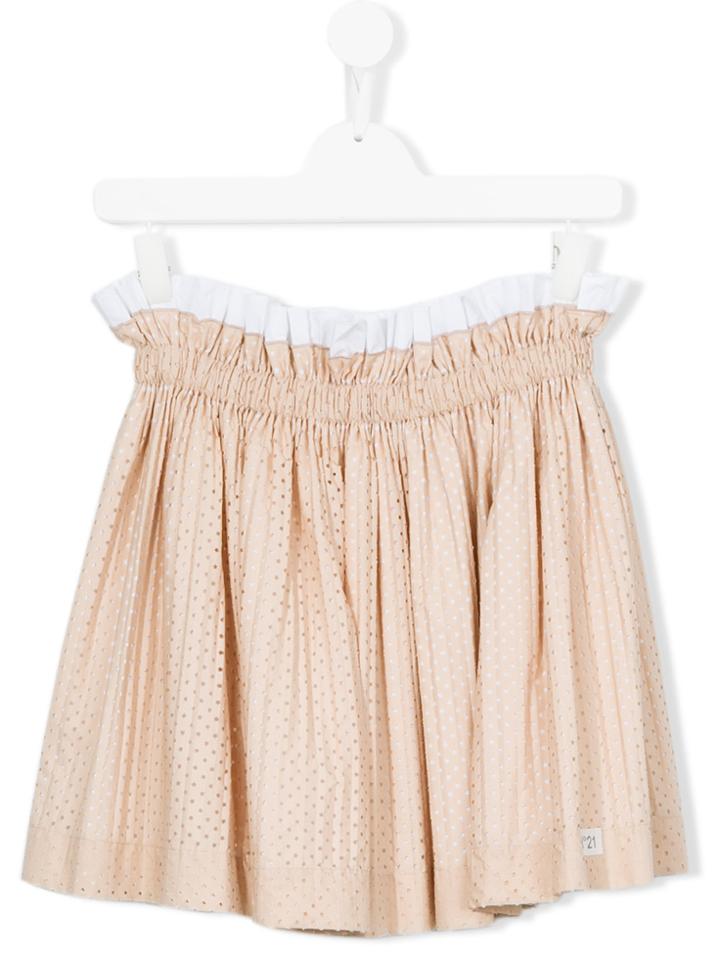 No21 Kids Pleated Skirt - Nude & Neutrals