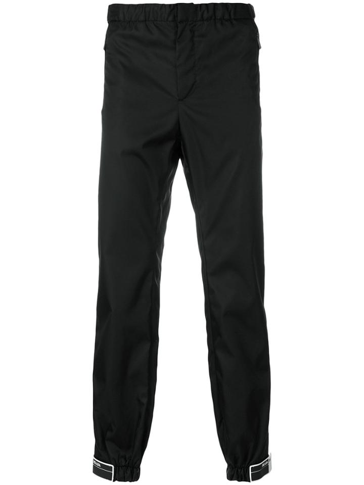 Prada Rubber Tag Track Pants - Black