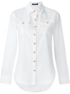 Balmain Classic Poplin Shirt, Women's, Size: 34, White, Cotton