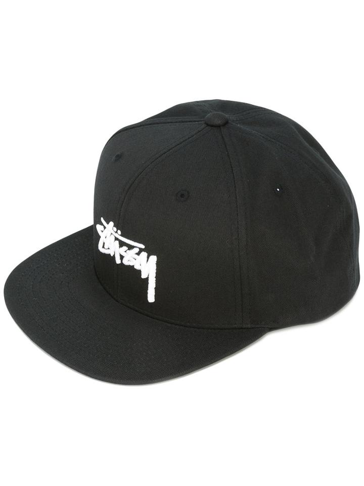 Stussy - Embroidered Logo Cap - Men - Cotton - One Size, Black, Cotton