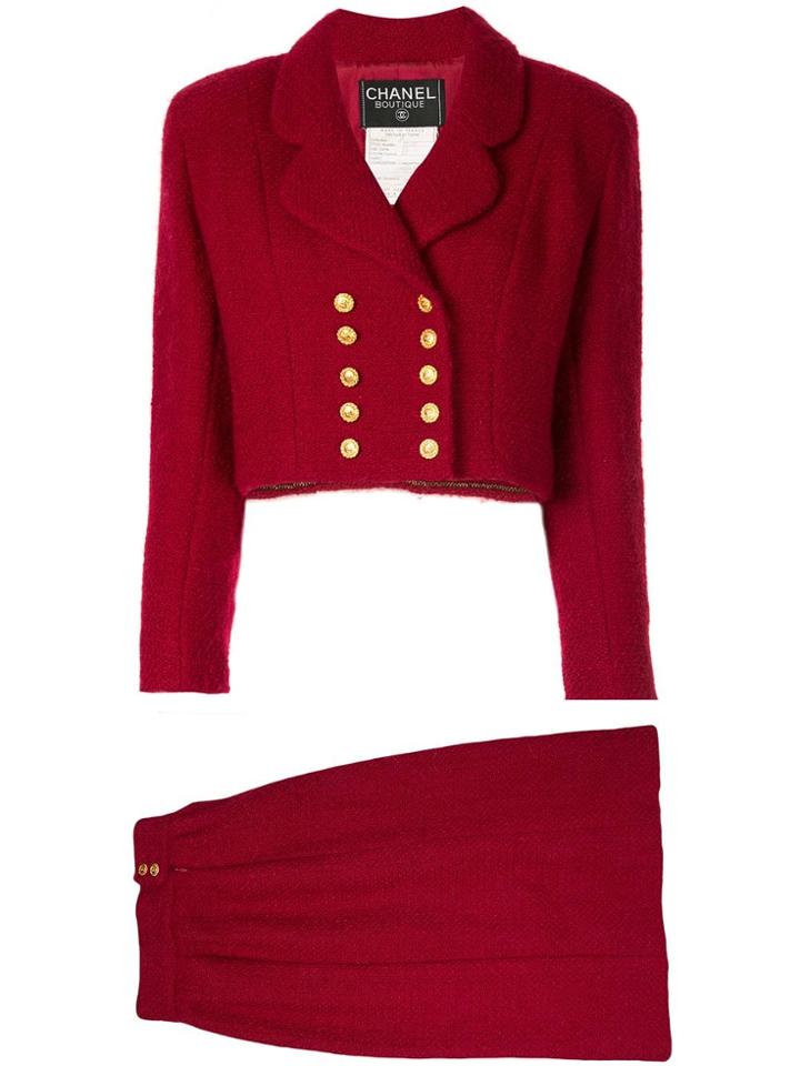 Chanel Pre-owned Setup Skirt Suit - Red