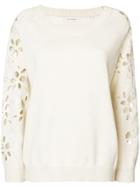 Chinti & Parker Flower Cut-out Sweater - Nude & Neutrals