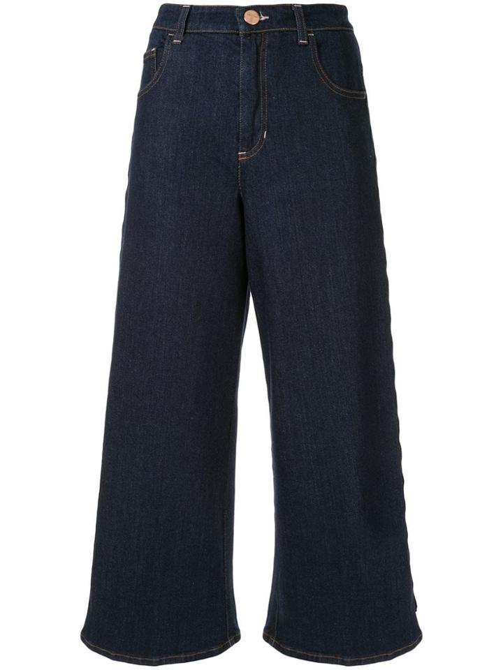 Vivetta Wide-leg Cropped Jeans - Blue