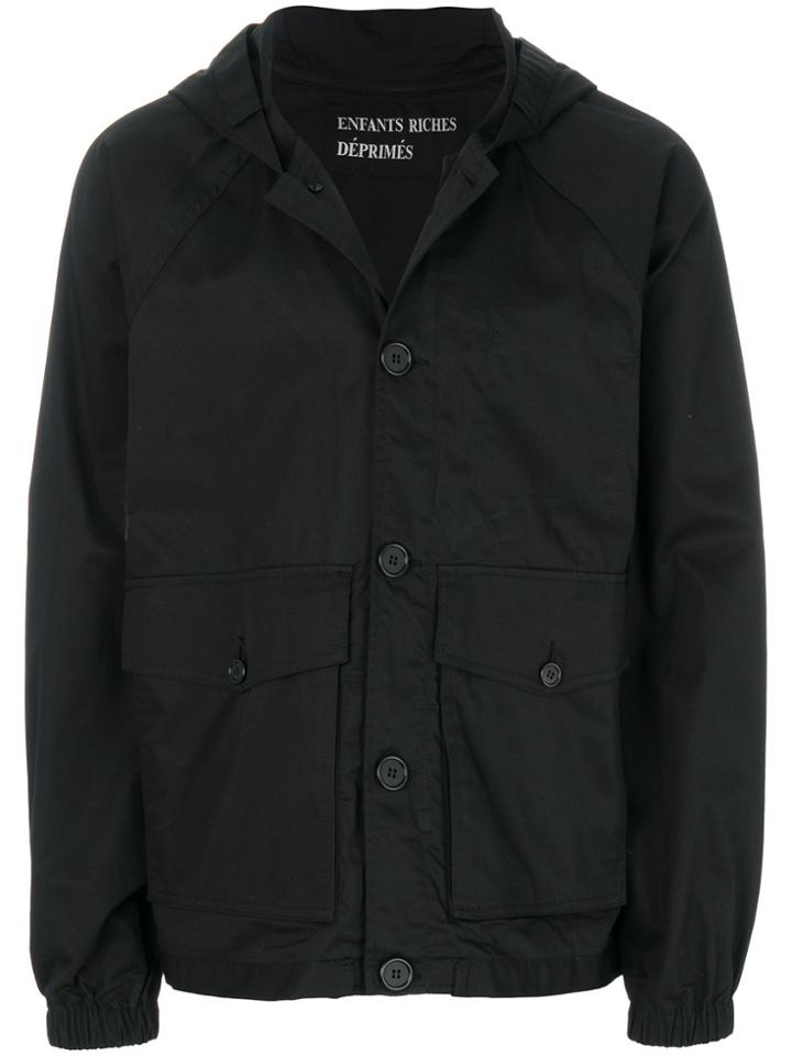 Enfants Riches Déprimés Embroidered Buttoned Jacket - Black
