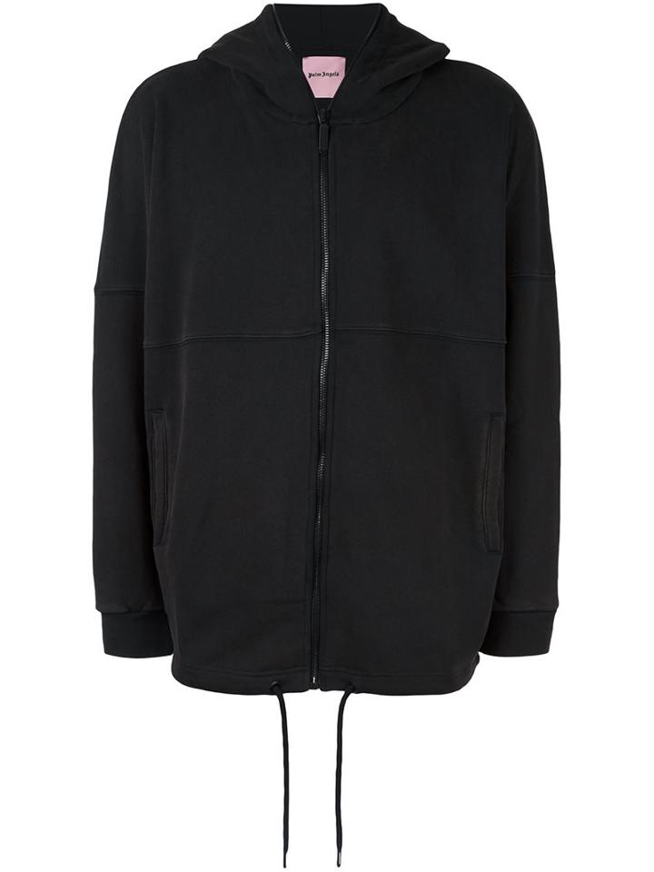 Palm Angels Zipped Hoodie, Men's, Size: Large, Black, Cotton