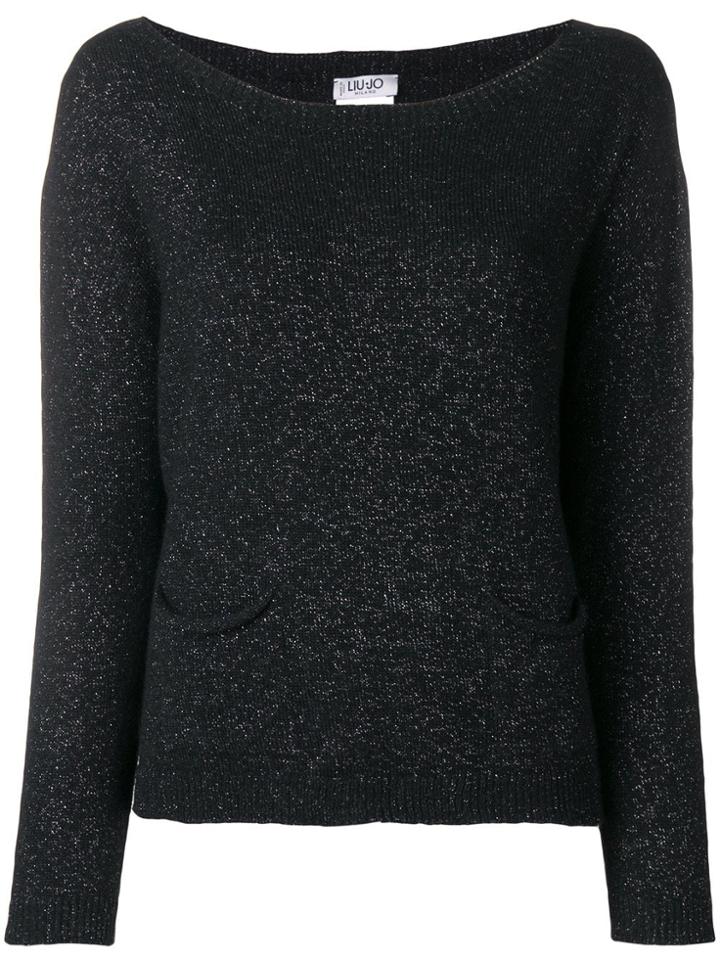 Liu Jo Boat Neck Sweater - Black