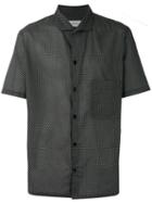 Lemaire Geo Print Shortsleeved Shirt, Men's, Size: Medium, Black, Cotton