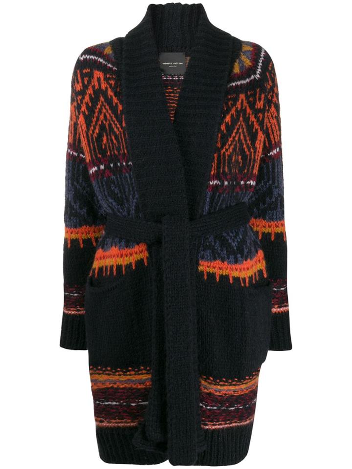 Roberto Collina Patterned Knit Cardigan - Blue