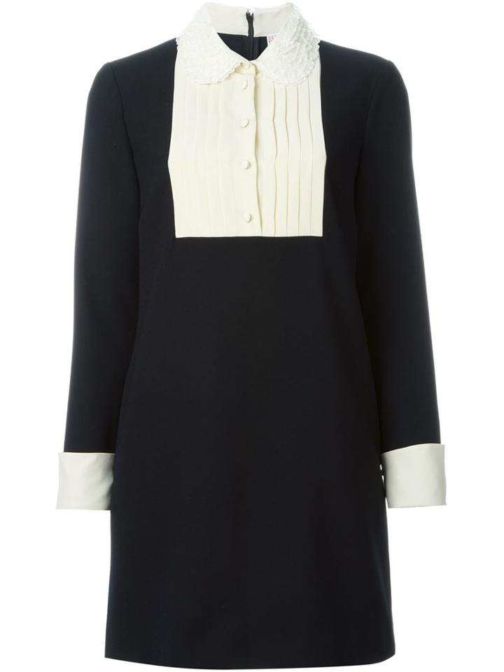 Red Valentino Pleated Bib Shift Dress