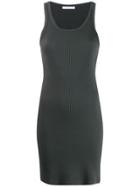 John Elliott Ribbed Knit Fitted Dress - Grey